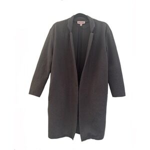 Philosophy Women's Stretch Grey Open Front Textured‎ Blazer Cardigan Pockets S